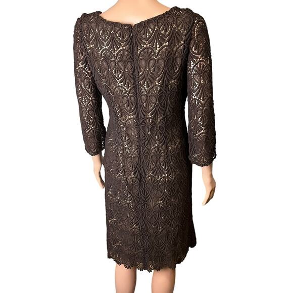 Talbots Petites Crocheted Peek A Boo Dress 8P Sexy Cottagecore Boho Dark Fairy - Picture 3 of 4